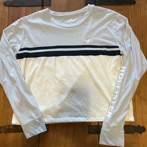 Hollister Long sleeve Logo Crop T-Shirt, Sz M